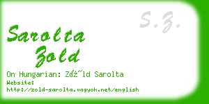 sarolta zold business card